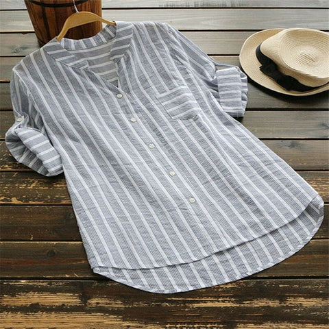 V Neck Loose Baggy Tops