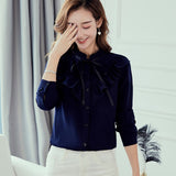 Women's 2019 Spring Autumn Blouse Long Sleeve Shirt Korean Ruffles Clothing Streetwear Slim Chiffon Blouses Elegant Shirts Tops