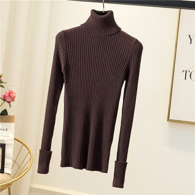 High collar sweater