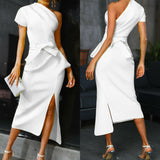 Women One Shoulder Cocktail Dress